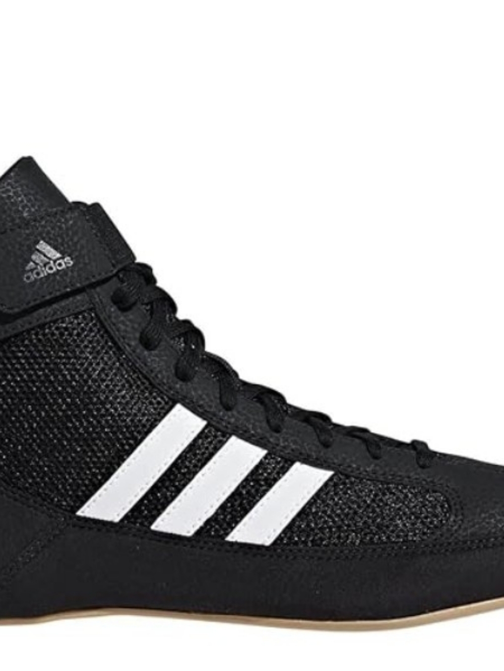 adidas Black High-Top Sneaker with White Three Stripes